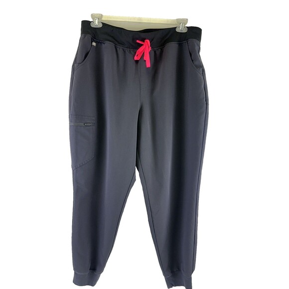 Figs Zamora Jogger Scrub Pant Gray Pink Drawstring Tech W23SW2017 Womens XXL - Picture 2 of 14